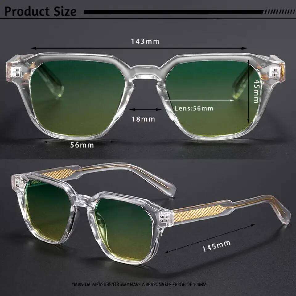 CATERSIDE New Fashion Men's Sunglasses CP Pin Square Frame Eyeglass Women's Outdoor Cycling Fishing Sports Retro Glasses UV400 26Y0321
