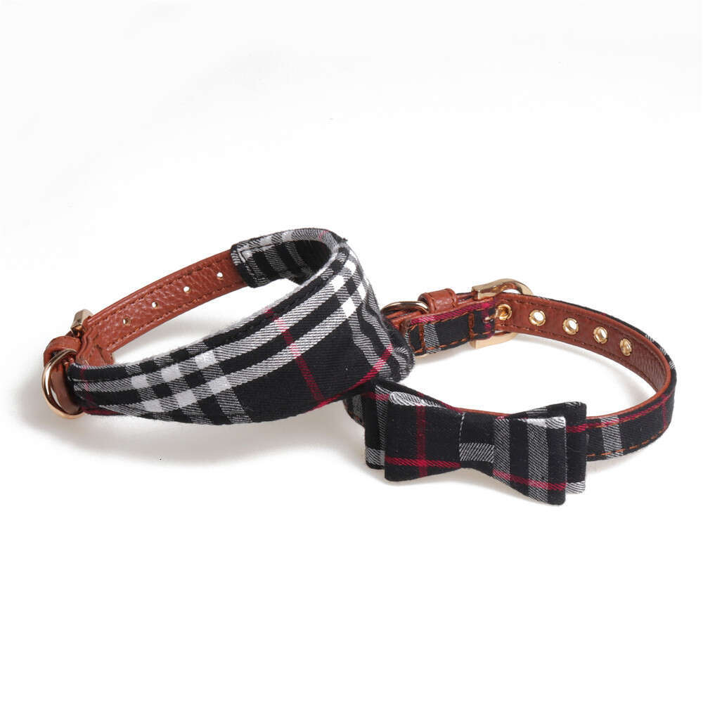 Dog Cat Collar Bow Dog Triangle Scarf Pet Collar Set With Leash Pet Supplies
