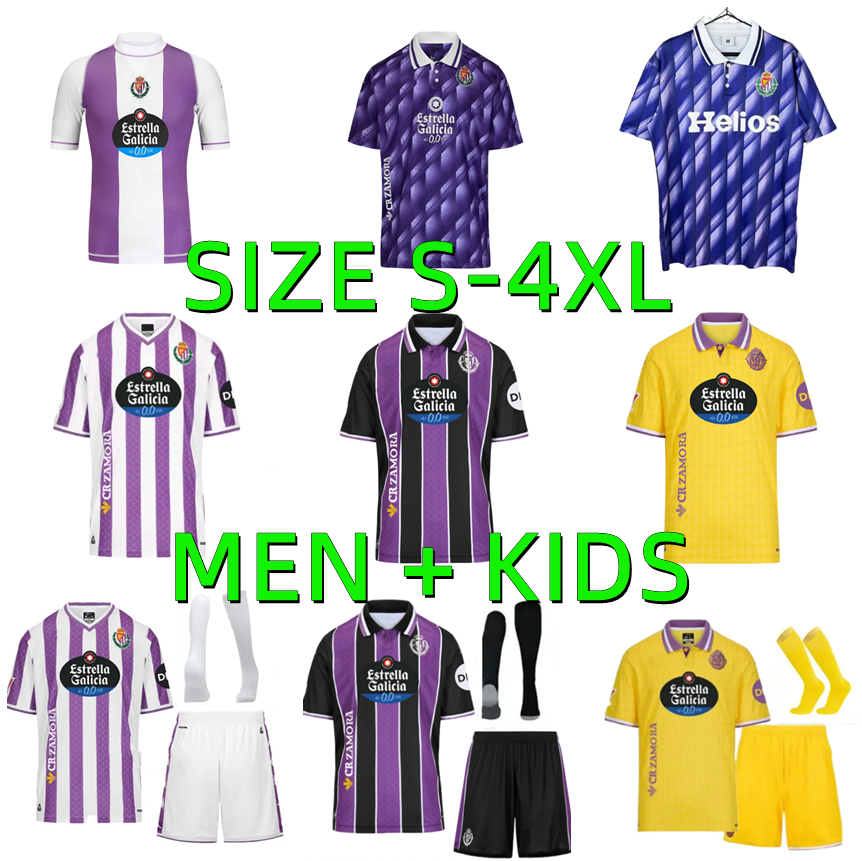 25 26 Real Valladolid Soccer Jerseys 1984 1992 1993 1995 1996 Retro MONCHU SYLLA IVAN SANCHEZ ANUAR MARCOS ANDRE 2025 2026 Football Shirts Men kids kit