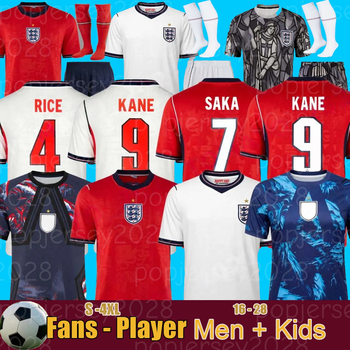 england kit 26 27 football shirt Palace World Cup Kit KANE Soccer Jersey SAKA PALMER RICE FODEN kids Women Goalkeeper training England world cup 2026 football kits