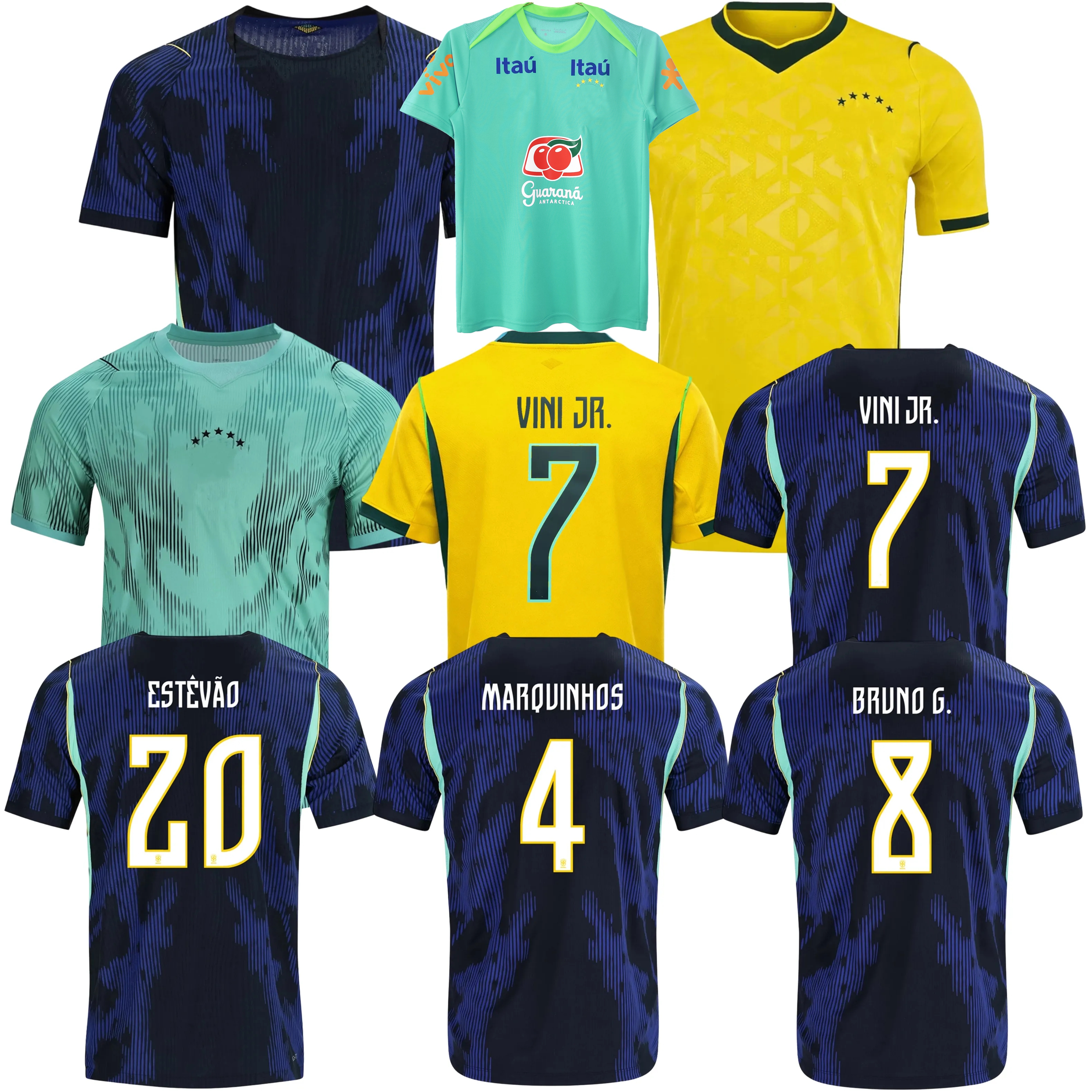 2026 2027 Brazil Soccer Jerseys NEYMAR CUNHA WESLEY VINI JR L.PAQUETA RAPHINHA MARQUINHOS ESTEVAO CASEMIRO ALISSON DANILO 26 27 National team men kids football shirt