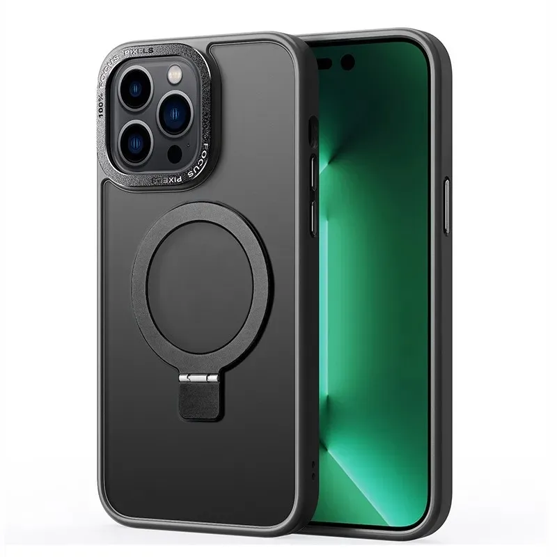 NEW for iPhone 17Pro Max Cell Phone Cases Samsung S26 Ultra Magnetic wireless charging bracket Type 16 pro max 15 14 13 Protective Holster Handmade