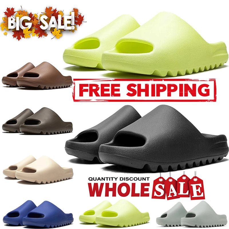 free shipping designer slippers eva slides runners onyx slate marine mens womens bathroom sandals bone desert sand core resin flat slide beach shoes white 3748