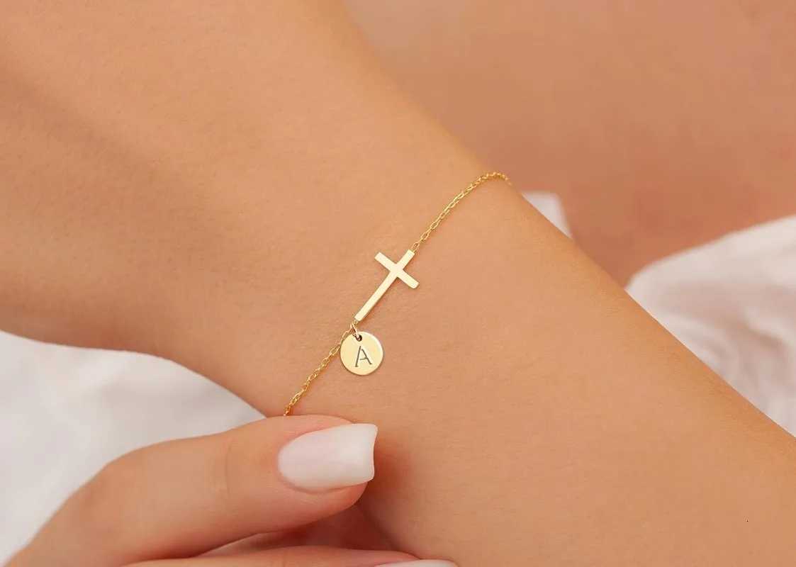 Birthstone Cross for Women Teen Girls Dainty Gold Link Chain Christian Gifts Easter Baptism Religious Jewelry H260321 - view 3