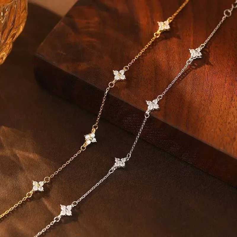925 Sterling Silver Flower for Women Cute Trendy Adjustable Link Chain Dainty Design Jewelry Gifts H260321 - view 5