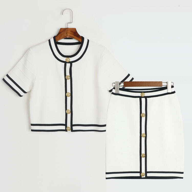 2026 spring and summer k30 designer casual loose solid color short sleeved cardigan single breasted round suit