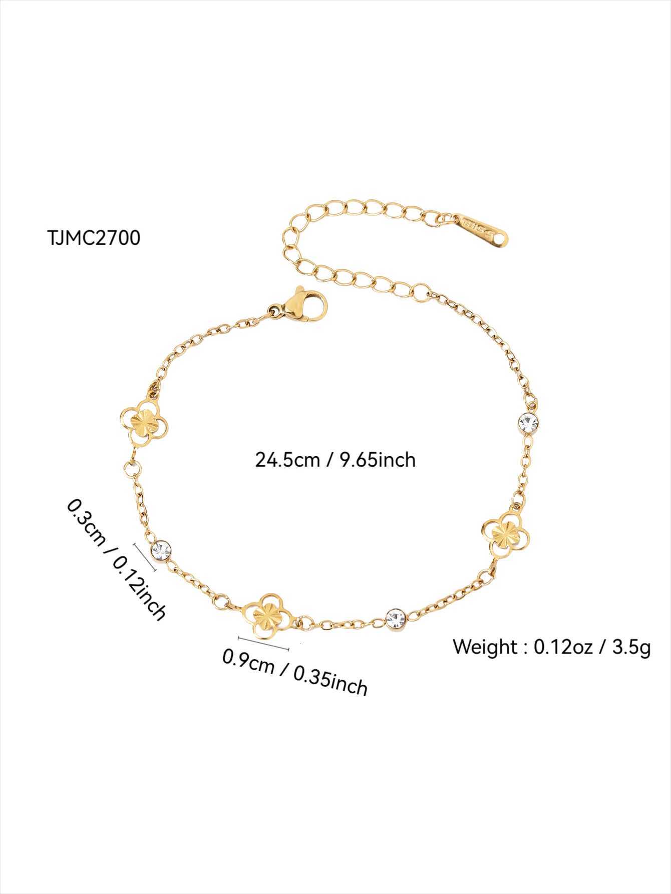 Luxury Elegance Romantic Sophisticated And Refined Stainless Steel Diamond-Studded Polished Hollow Floral For Women H260321 - view 7