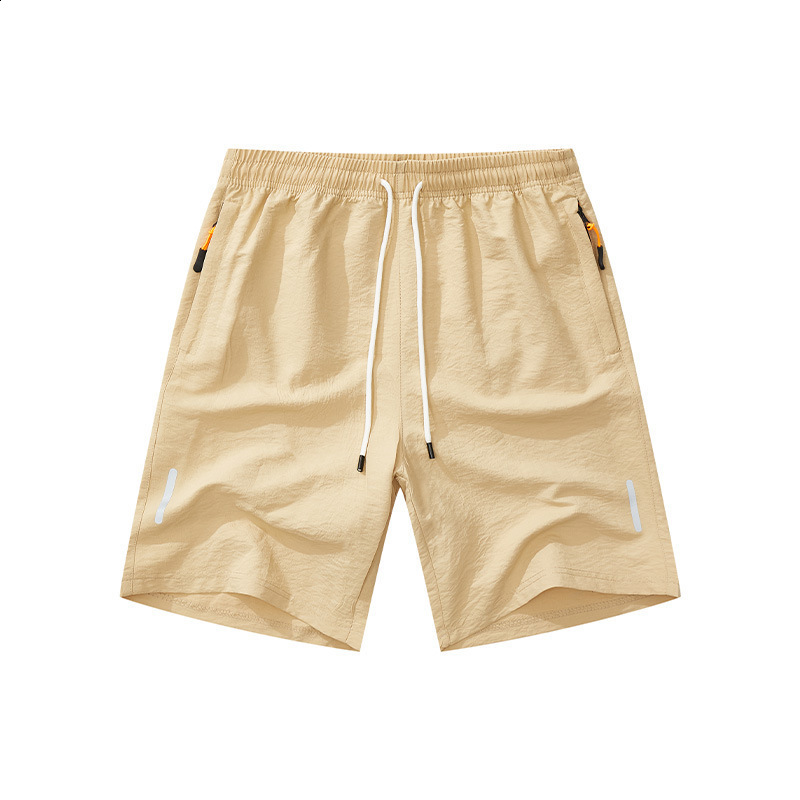 Mens Casual Sports Quick-Dry Short Woven Zipper Pocket Tactical Trendy Street Beach Shorts 260127