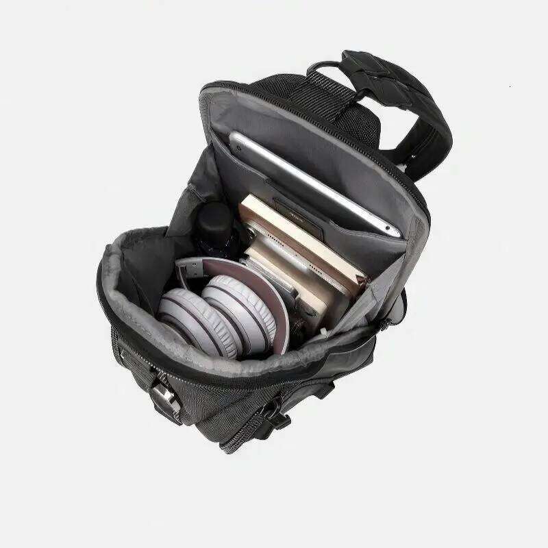 Men's - Nylon Casual Lightweight Backpack with Convertible Strap Design, Business Shoulder Bag 232743