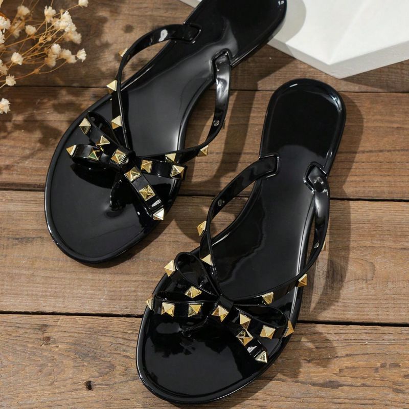 New Elegant Sweet Versatile PVC Slippers Womens Autumn Winter Indoor Outdoor Soft Warm Flat Free Shipping Black Kaki Off-White Hot Sale