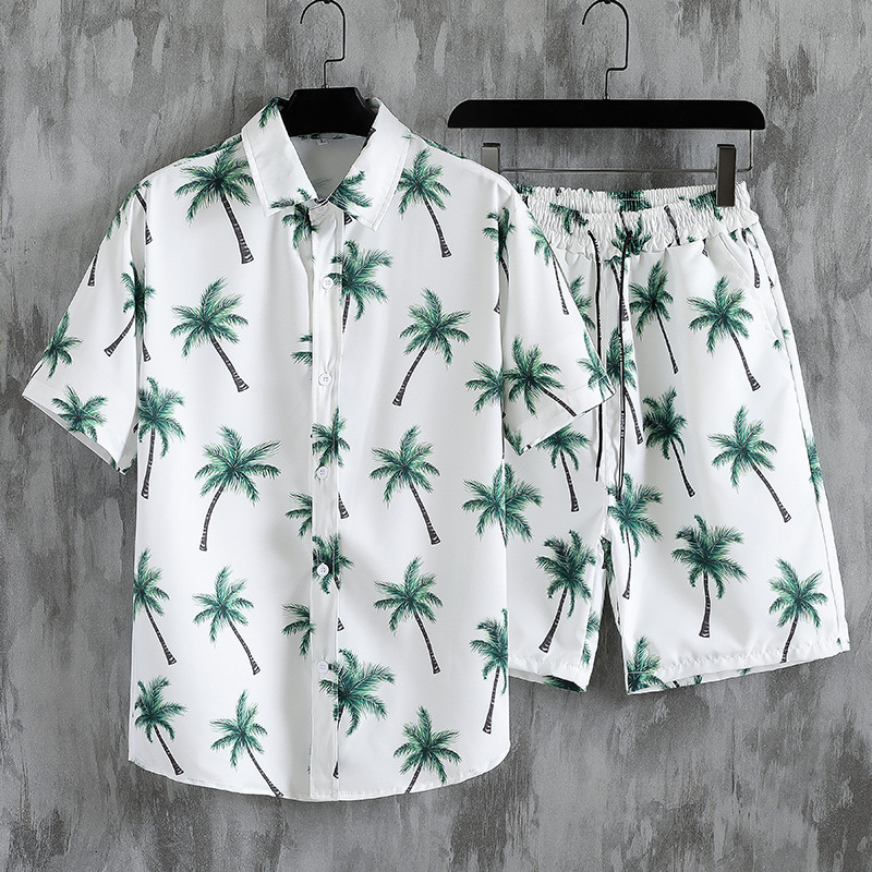 Hawaiian Shorts And Designer Hoodie Designer T-shirt Shirt Set Floral Outfit Hainan Island Polo Clothing Men's Sanya Travel Beach Shirt Plus Size