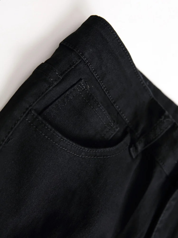 Skinny Fashion Mens Ripped Jeans Slim Breathable Soft Washed Streetwear Trousers Male Spring Autumn Elastic Hole Denim Pants 260618CJ - view 4
