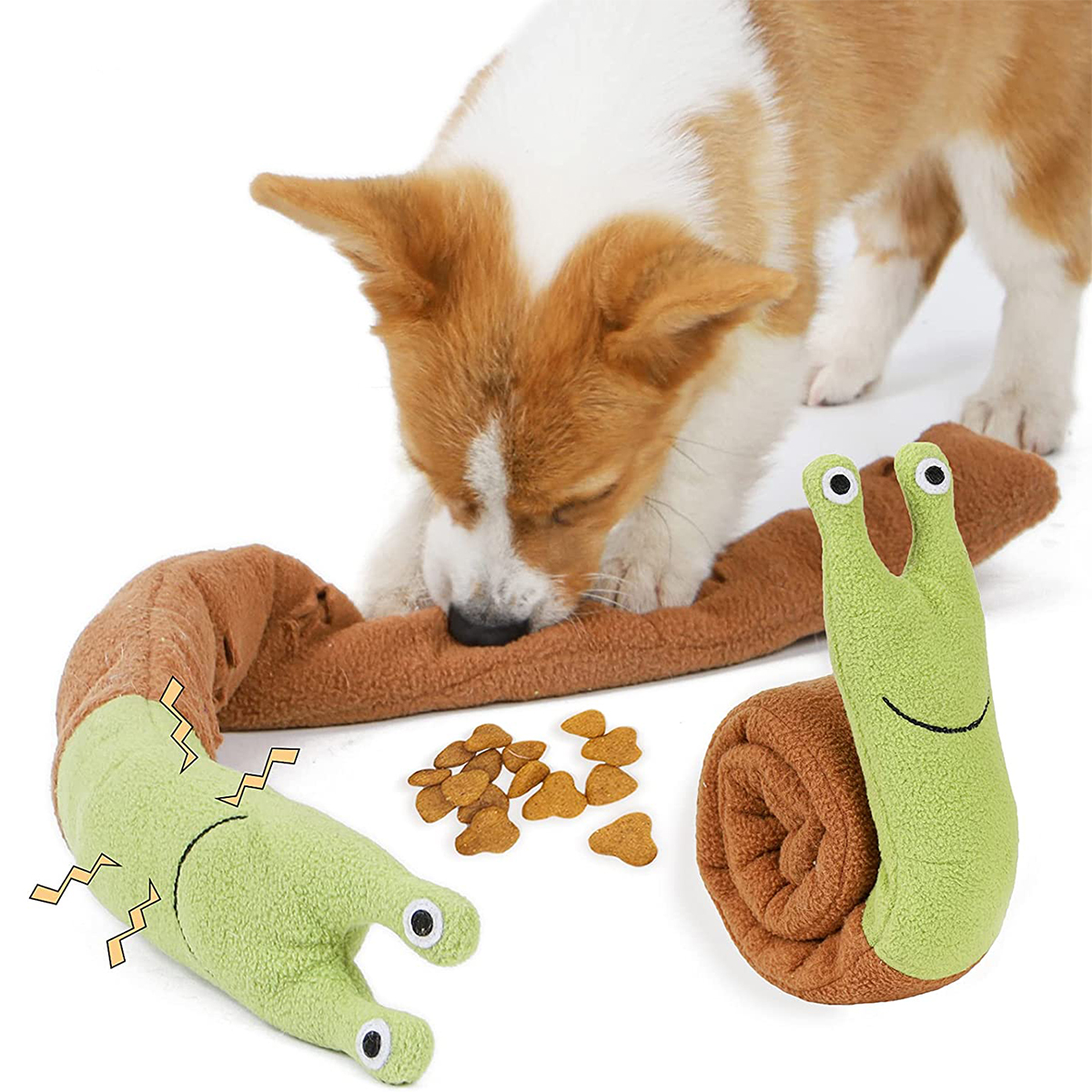 Squeaky Dog Sniff Snuffle Puzzle Toy, Interactive Foraging Instinct Training Toy, Soft Teething Educational Pet Puppy Toy