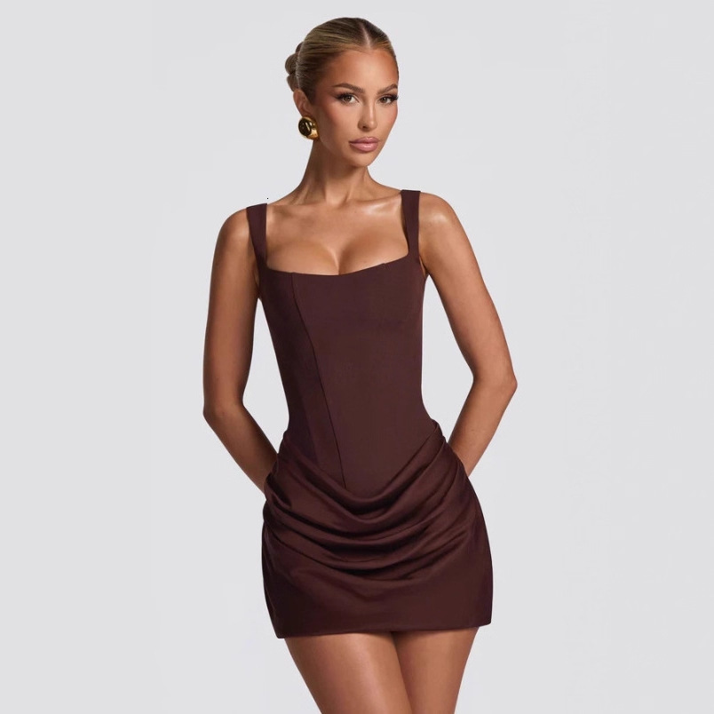 Strapless Off-shoulder Designer Dress Short Tie Sexy Hot Girl Dress Export Source