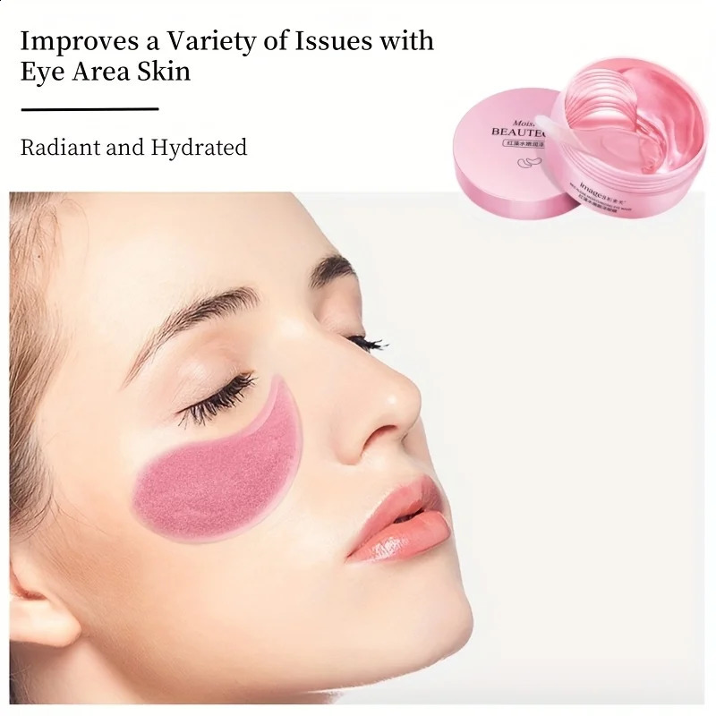 60 Pieces of Red Algae Eye Masks MultiPurposeE yeP atchesC ontainingR edA lgaeE xtractsS odiumH yaluronatea 260318