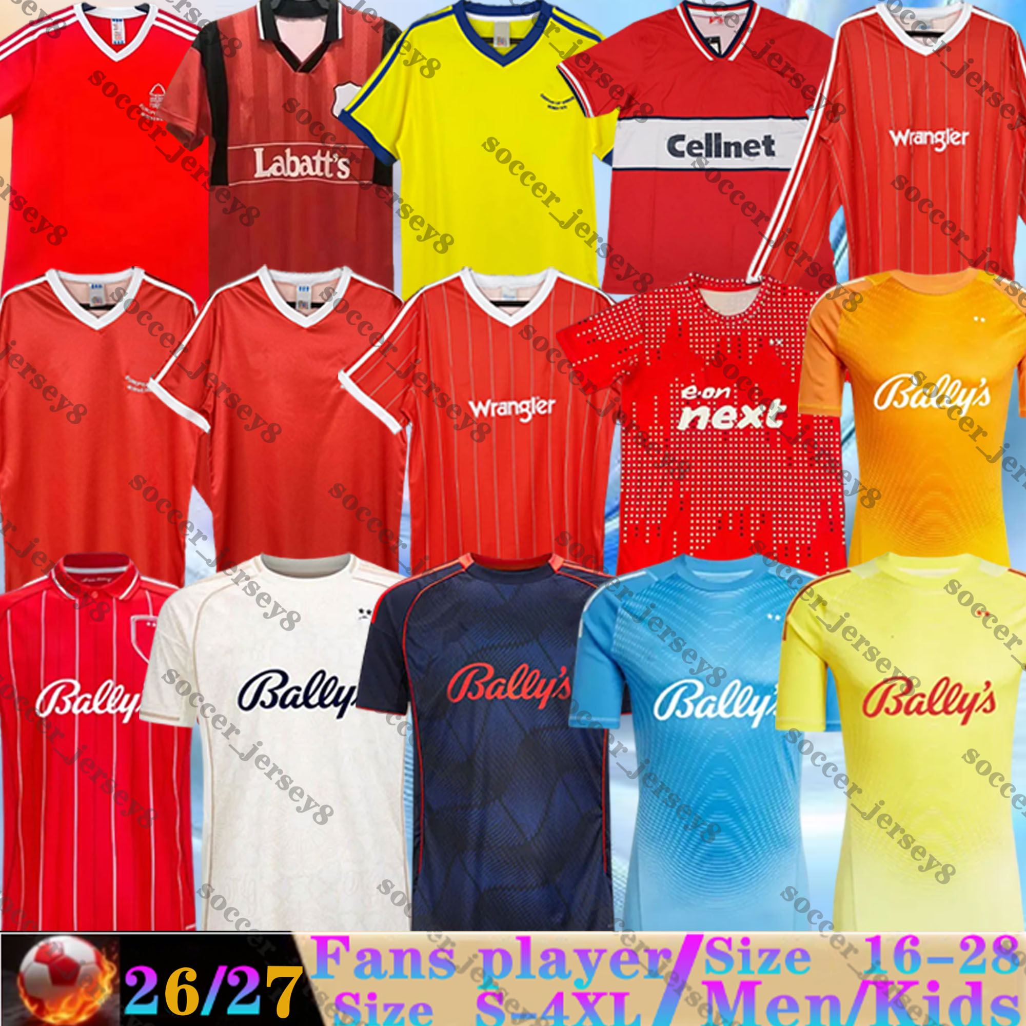 25 26 Nottingham Soccer Jerseys Retro 77 94 95 98 GIBBS-WHITE GRABBAN Men kids Kit Home away 3rd Forest Awoniyi YATES DENNIS ELANGA MILENKOVIC 2025 2026 Football Shirts