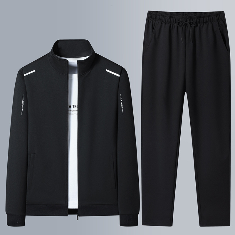 Middle-aged And Elderly Men's Designer Hoodie Sports Suit Spring Designer T-shirt And Autumn New Casual Sportswear Set Men's Spring And Autumn Polo Dad's Two-piece