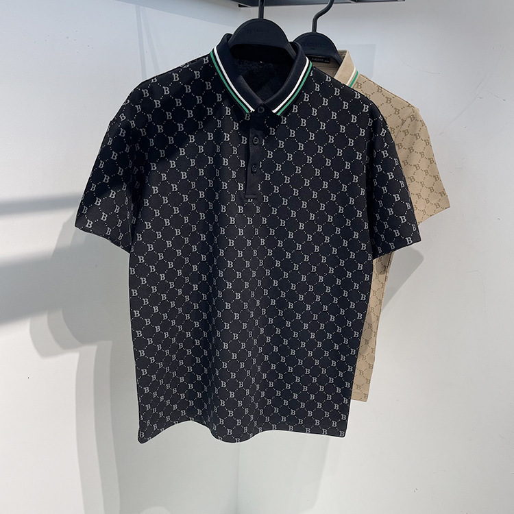 Fashion Trend Men's Summer New Polo Shirt Full Designer T-shirt Body Print Turn-down Polo Collar Designer Hoodie Short Sleeve T-shirt