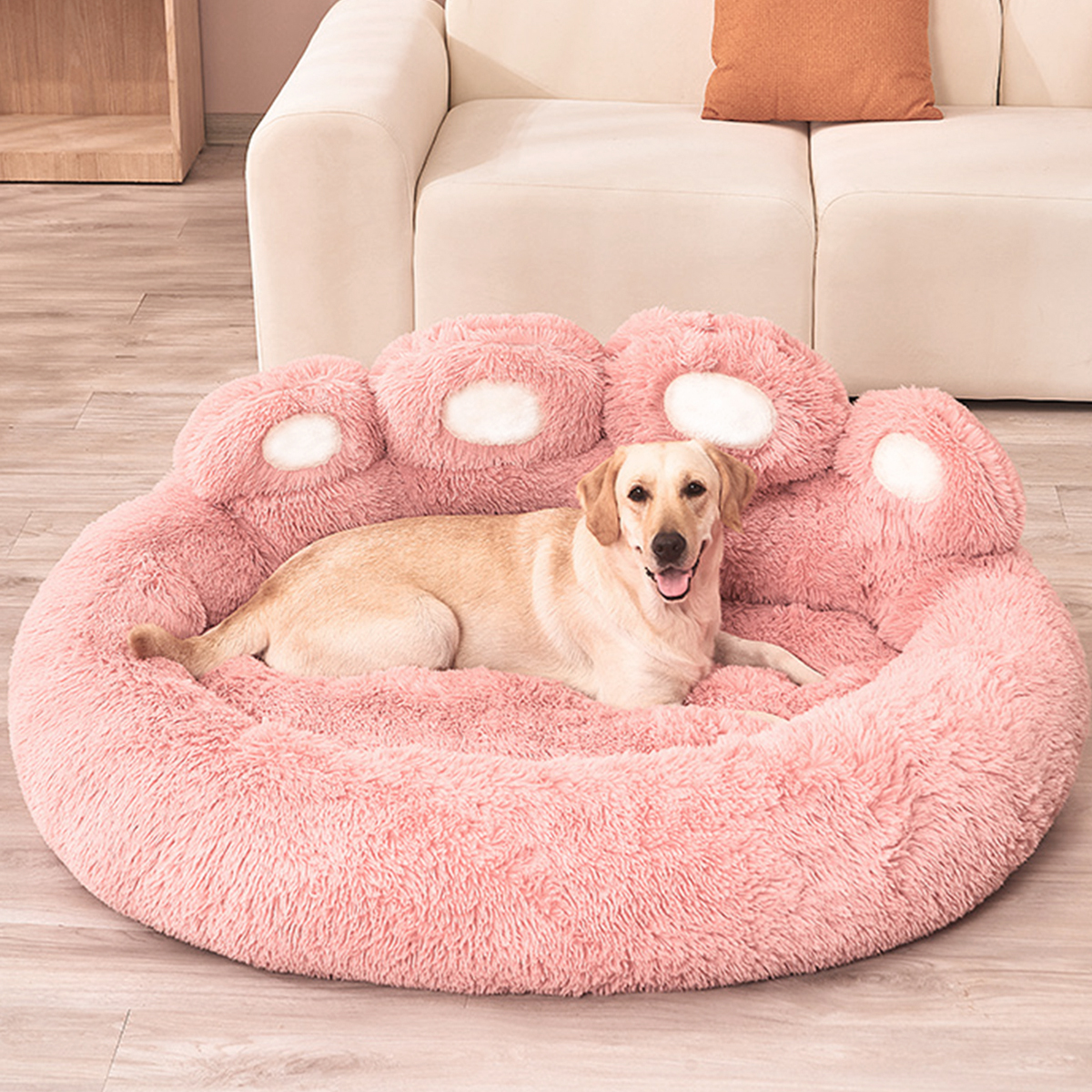 Fluffy Plush Dog Bed for Small Large Dogs, Soft Sofa Basket Kennel Mat, Warm Cozy Nest Blanket for Puppy Cats Pet Supplies