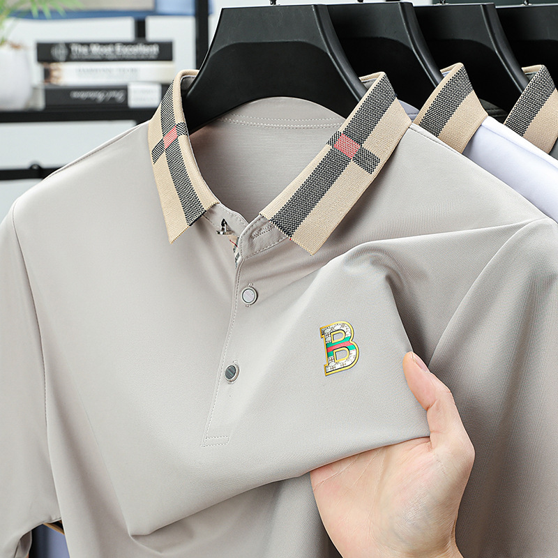 Designer T-shirt Designer Hoodie Ready-to-ship Mulberry Silk Casual Solid Color Men's Short-sleeve T-shirt Summer Short-sleeve Men's T-shirt