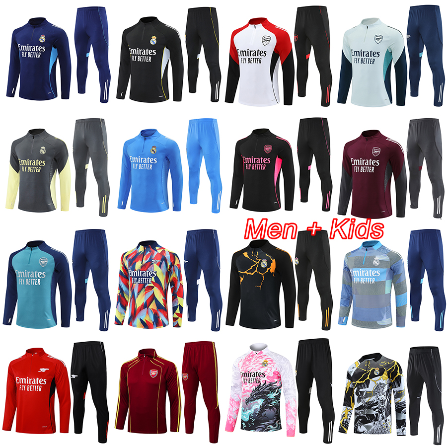 2026 2027 Madrides survetement football tracksuit training kit mens soccer tracksuit kids football kits 24 25 26 27 ensemble foot chandal futbol tuta