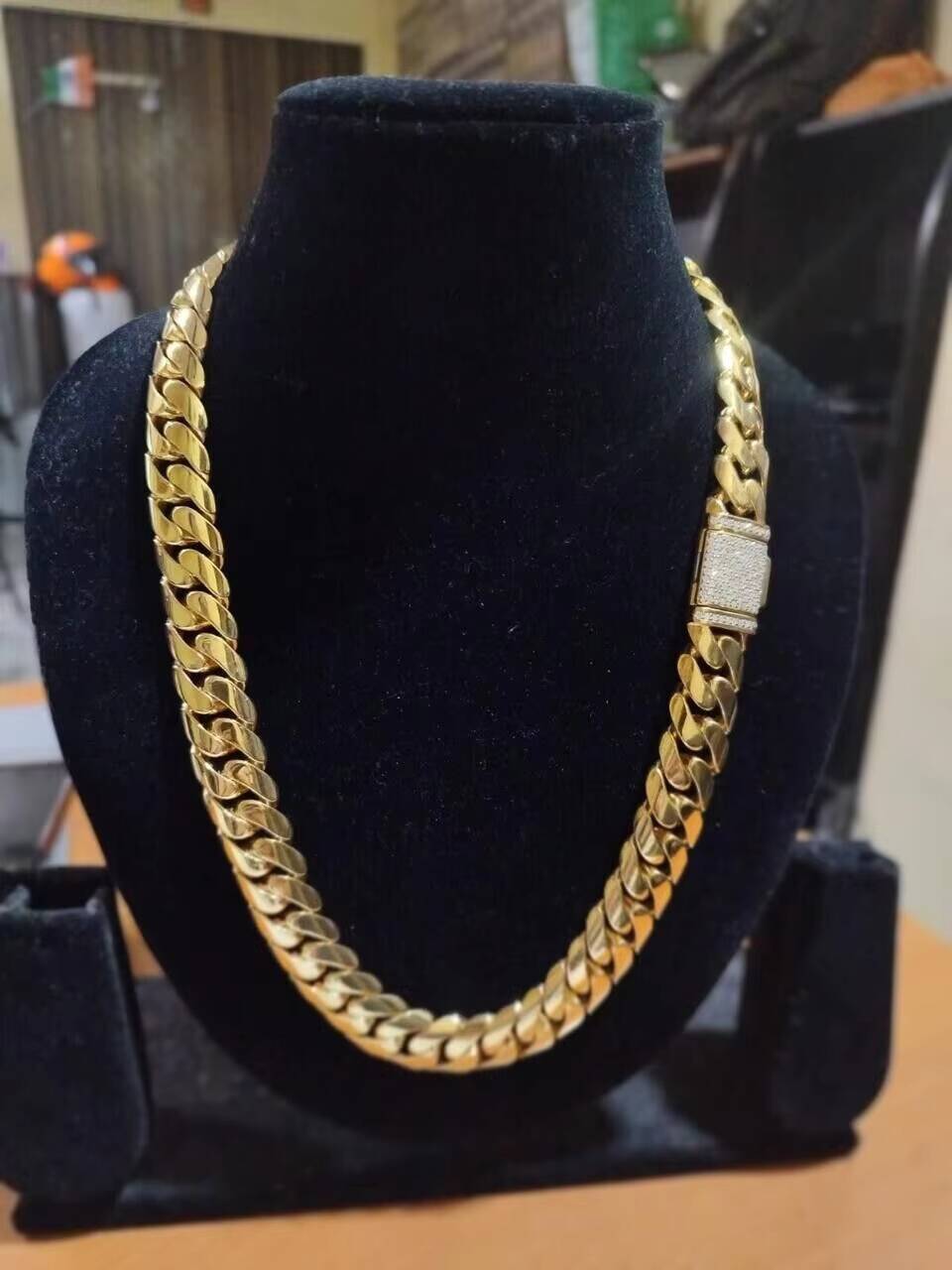 6mm X 24 Inch Miami Cuban Link Chain for Women Real Moissanite Iced Hip Hop Engagement Necklace Sterling Silver Rose Gold Plated
