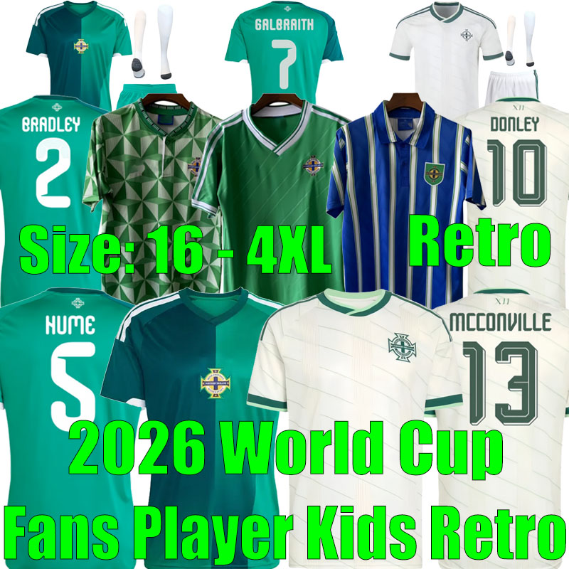 Northern Ireland jersey 2026 World Cup Soccer Jersey Home away Bradley Hume Donley uniform McConville Devenny Fans player mens kids Kit football shirt Retro jersey