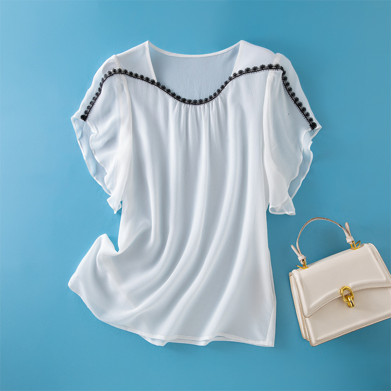 Silk Mulberry Silk Short-sleeve Polo Shirt For Women Light Luxury And Designer Hoodie High-end Feel Summer Hot-selling Thin Designer T-shirt Blouse