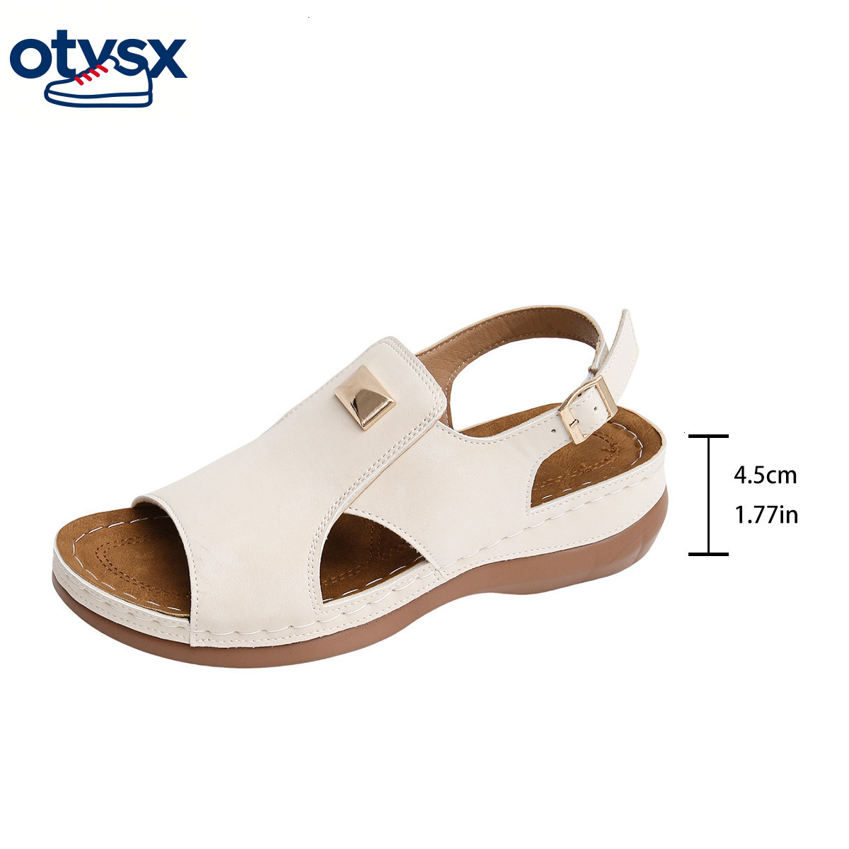 2026 New Large Slope Heel Open Toe Women's Sandals Fashion Hollow Design Comfortable, Lightweight, Casual, Versatile Women's Sandals Casual 