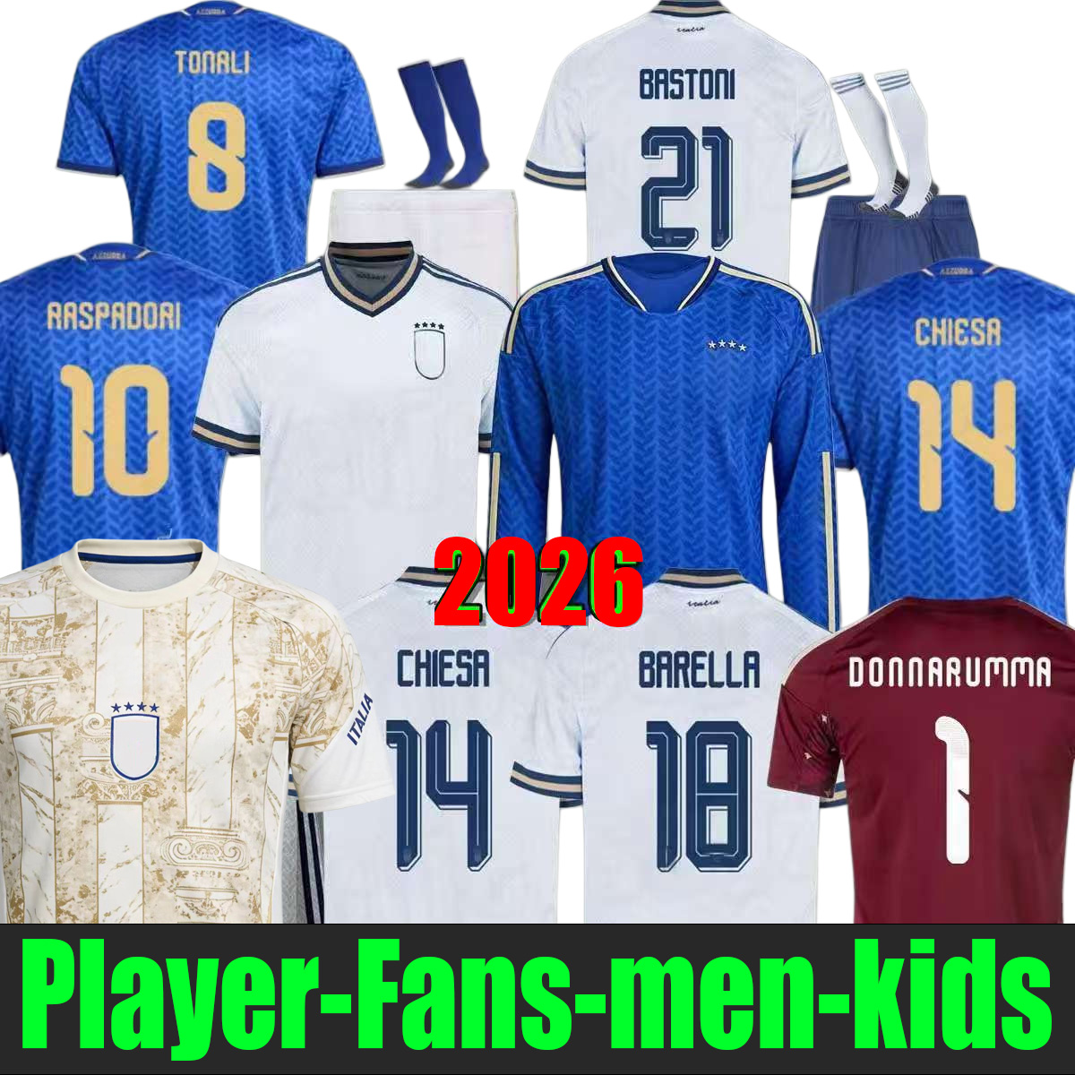 2026 2025italy FRATTESI soccer jersey 26/27 home VERRATTI PELLEGRINI CRISTANTE National team shirt BARELLA Locatelli TONALI GIRELLI Football 888