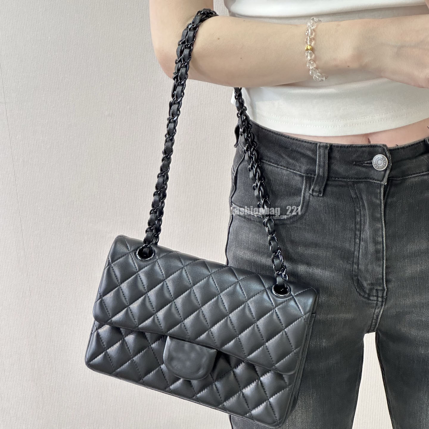 Designer Bag Exquisite Grain Cowhide Flap Handbag Quilted Patter Black Metal Chain Shoulder Strap Evening Cluch Bag for Dinner Party Shopping