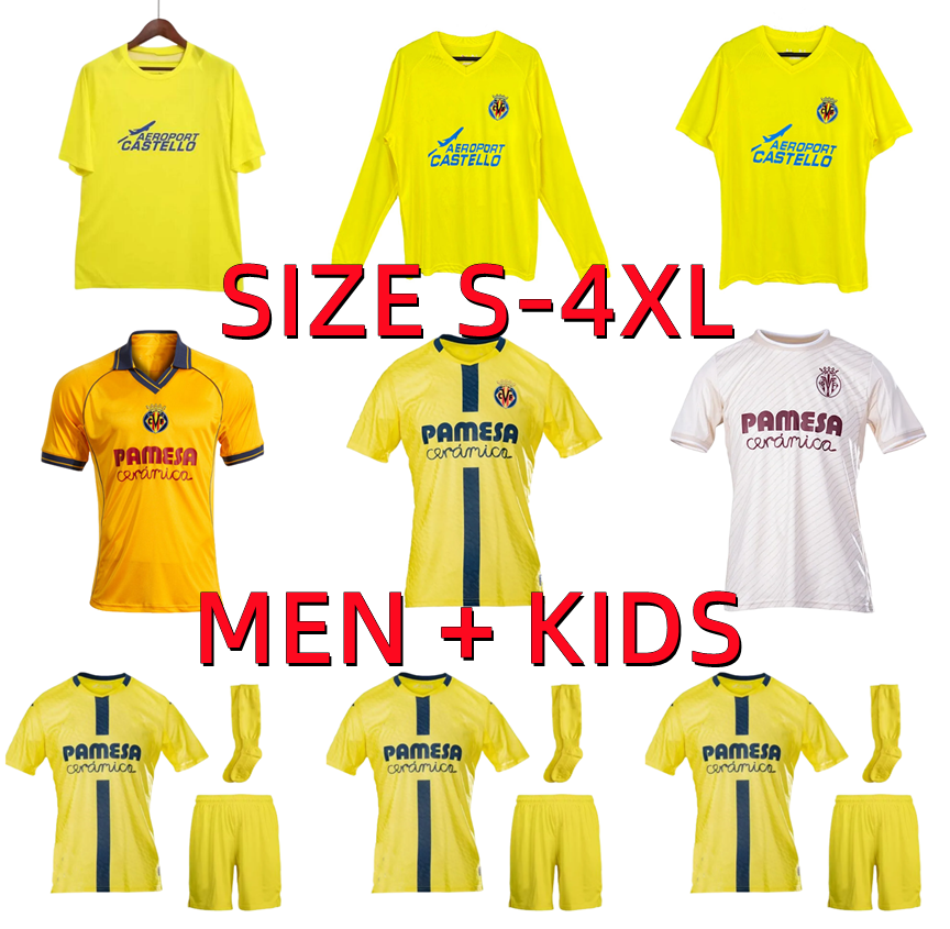 2025 2026 Camiseta Villarreal Soccer Jerseys Retro 2005 2006 2008 2009 Home KROMKAMP RIQUELME ROMAN FORLAN CARZOLA MIKAUTADZE 25 26 Football Shirts Men kids Kits