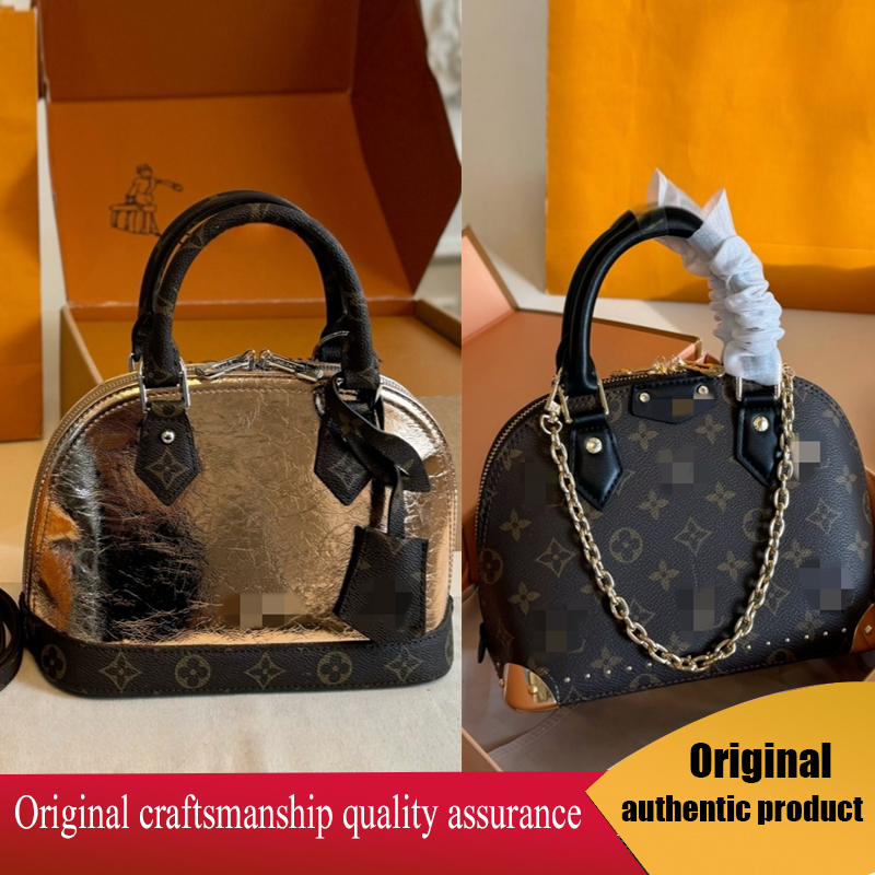 Designer originalLuxury Patent Leather Handbag Designer Vintage Emboss Chain Crossbody Purses High Quality Letter Shell Bag Ladies Casual Denim Shoulder Bags