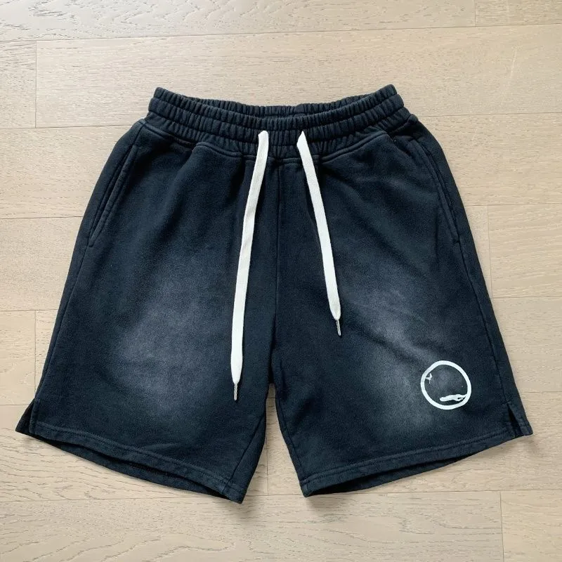 Summer Shorts Designer Men Graffiti High Quality Sports Basketball Shorts Alphabet Graffiti Design Print Washed Vintage Men Loose Short Size S-Xl