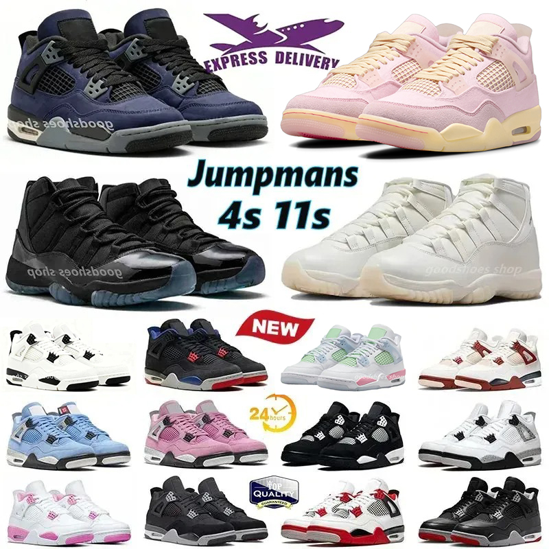 With Box Jump Mans j4 4s j11 11s Basketball Shoes Black Cat Flight Club Valentine's Day Sierra Red White Cement top quality outdoor 4 11 trainers Sneakers size 36-47