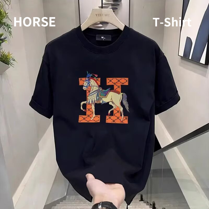 Luxury Fashion 2026 New Trendy Short Sleeve T-Shirt for Men, Casual Loose Summer Top, Minimalist Letter Print Streetwear free shipping