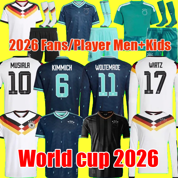 S-4XL MUSIALA 25 56 125 Year Anniversary Germany soccer jerseys WIRTZ PAVLOVIC WOLTEMADE KIMMICH Fans Player 2026 World Cup football shirt men kids sets fans player
