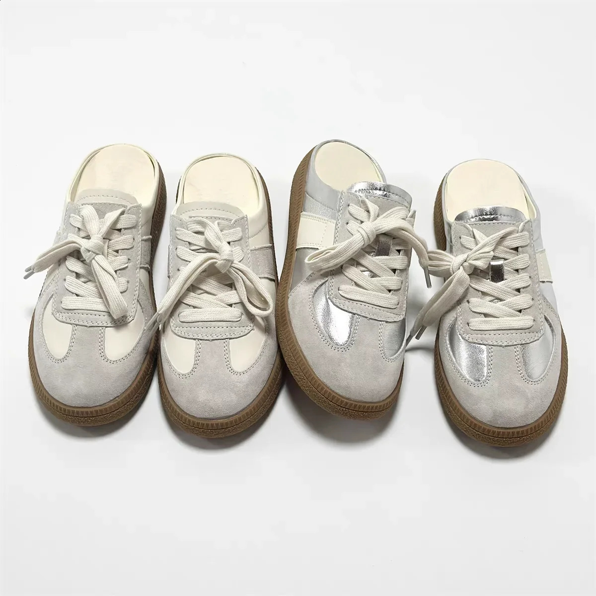 Women Mules Shoes Sports Round Toe Flat Female Footwear Casual Sneakers Clogs Platform Summer Slip On Creeper Baotou slippers 260317