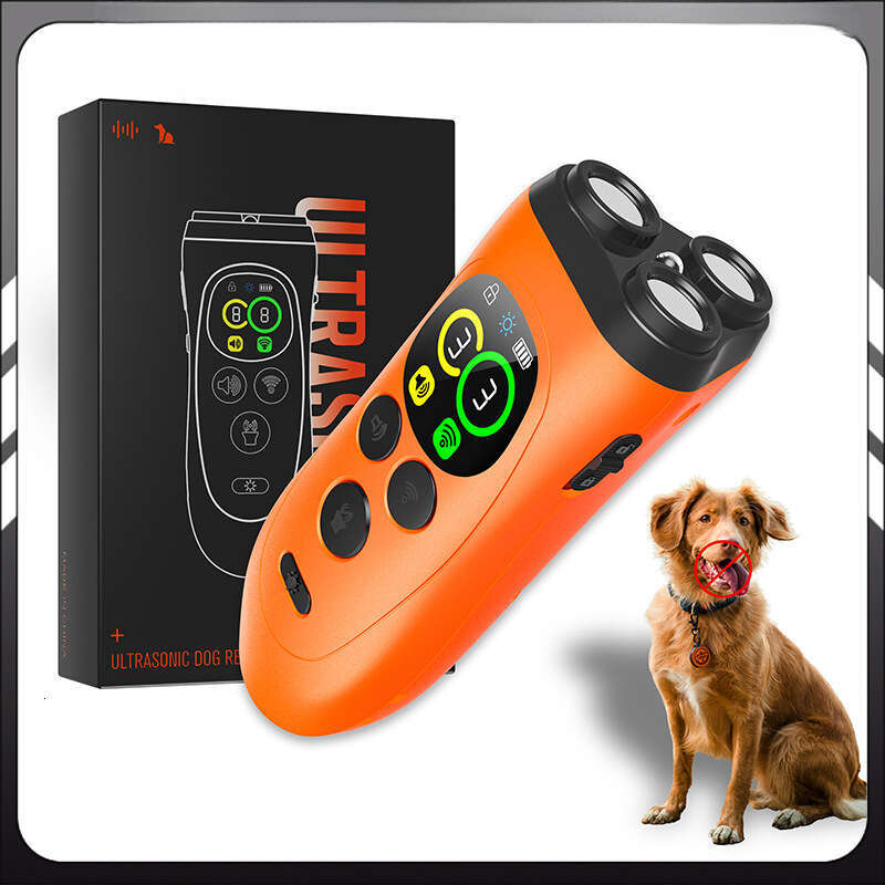 Famous brand New Cross Border Three Head Ultrasonic Anti Barking Portable Training Device with Light Repeller Dog Repelling Artifact pupakaIK