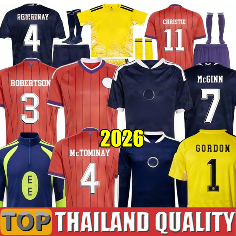 2026 World Cup Scotland Soccer Jerseys TIERNEY ROBERTSON football shirt CHRISTIE McGREGOR McGINN McKENNA pink men women kids sets 150th Anniversary Kit long sleeve