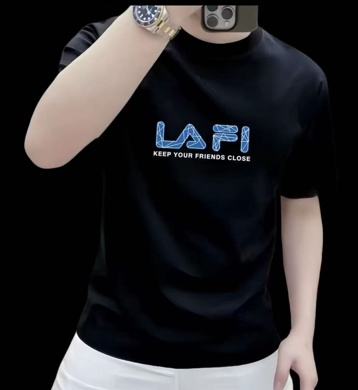 Men's Designer Hoodie Short-sleeve T-shirt Summer Thin Base Shirt Designer T-shirt Printed Trendy Versatile Polo Round-neck Casual Men's Clo