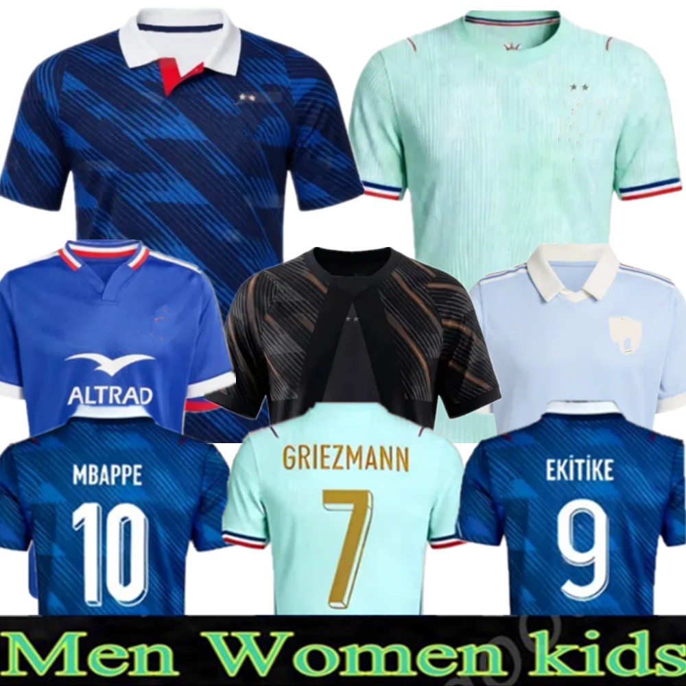 France Soccer Jerseys 2026 World Cup - Kids & Women Retro Football Shirts - MBAPPE, GIROUD, DEMBELE, EKITIKE, OLISA, GRIEZMANN, ZIDANE Maillot de Foot Vintage
