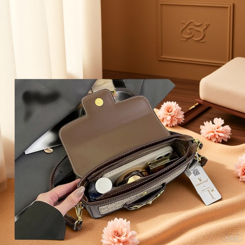 2026 New Light Luxury Niche Saddle Bag Wide Shoulder Strap Versatile Shoulder Crossbody Bag For Women Daily Commute