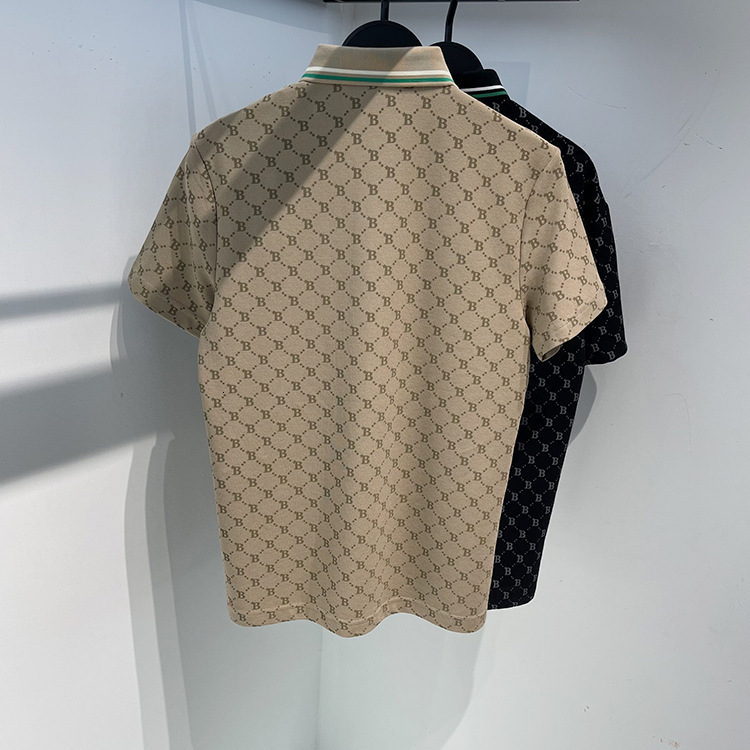 Fashion Trend Men's Summer New Polo Shirt Full Designer T-shirt Body Print Turn-down Polo Collar Designer Hoodie Short Sleeve T-shirt