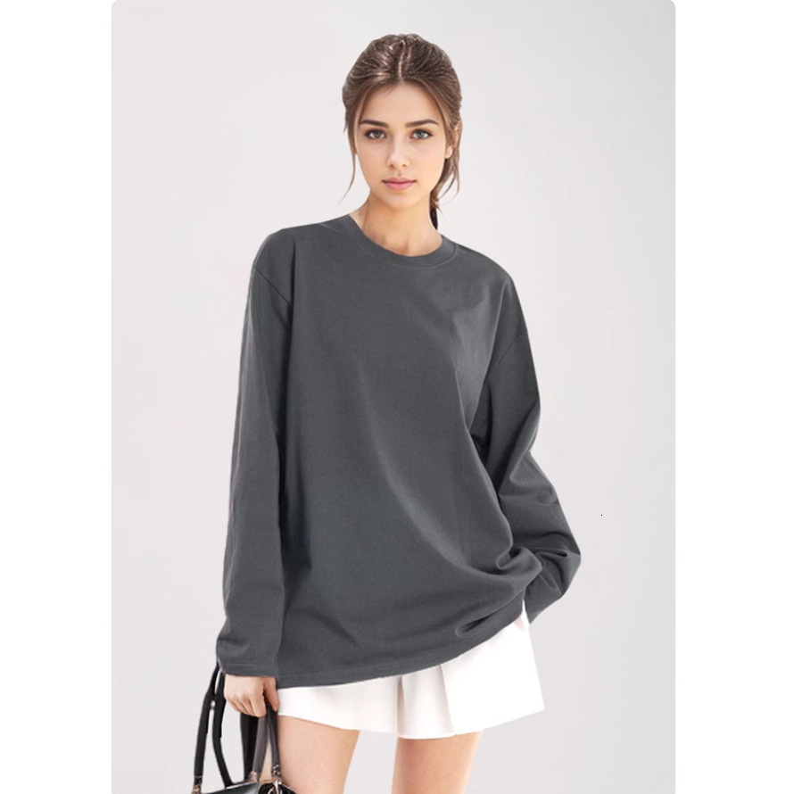 Solid Color Combed Cotton Designer Hoodie Fashion Sports Fitness Designer T-shirt T-shirt For Women Spring And Polo Autumn American Style High-end Inner Wear