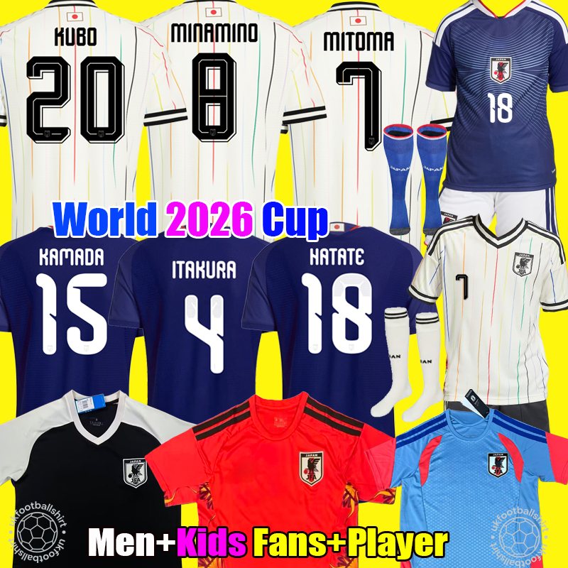 JAPAN world cup 2026 football shirt TUSBASA UEDA DOAN Soccer Jerseys MINAMINO MAEDA TANAKA OGAWA MITOMA KUBO JAPON Camisetas de Futbol Men Kids kit tops