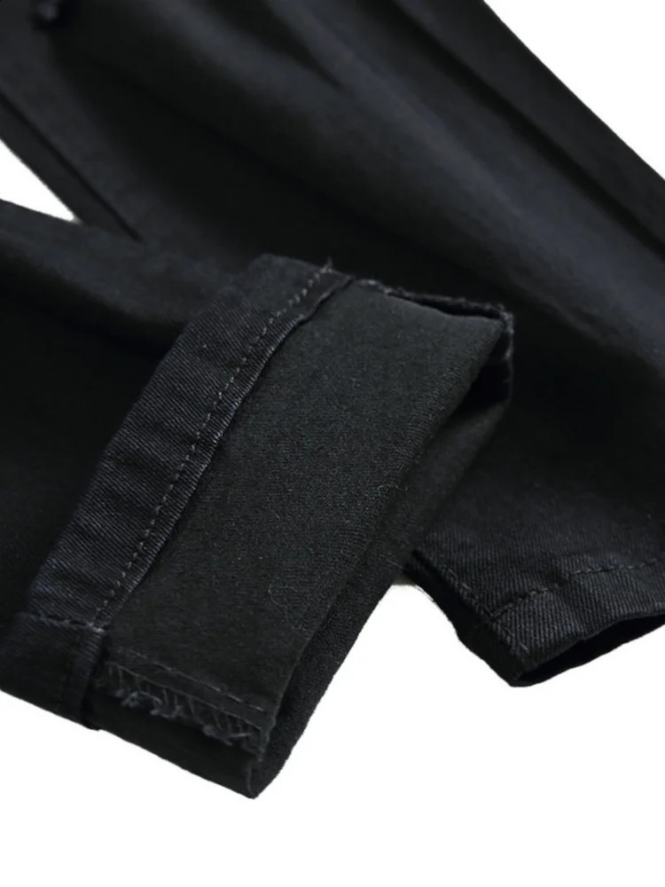 Skinny Fashion Mens Ripped Jeans Slim Breathable Soft Washed Streetwear Trousers Male Spring Autumn Elastic Hole Denim Pants 260618CJ - view 6