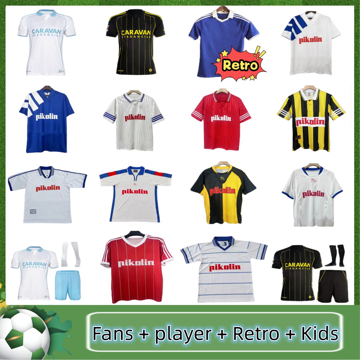 2025 2026 Real Zaragoza Soccer Jerseys RAUL GUTI Negredo 25 26 camisetas de futbol LOZANO NARVAEZ ZAPATER BERMEJO FRANCHO Football Shirts Men kids kit Uniform