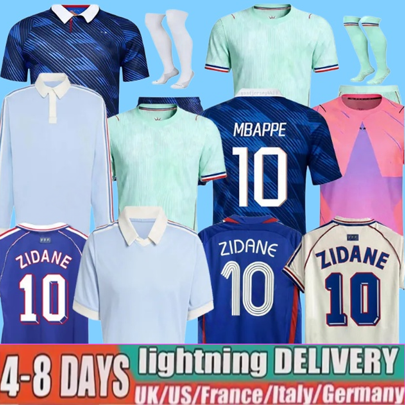 98 06 french soccer jersey 26 27 France MBAPPE THAUVIN BARCOLA OLISE EKITIKE 2026 2027 KANTE DEMBELE Maillots de football shirt equipement de foot Men kids kit enfants
