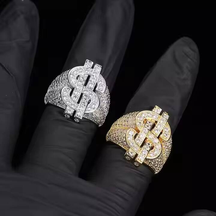 Luxury Moissanite Diamond Hip Hop Ring for Men Iced Out Bling Jewelry for Party Concert and Streetwear from India